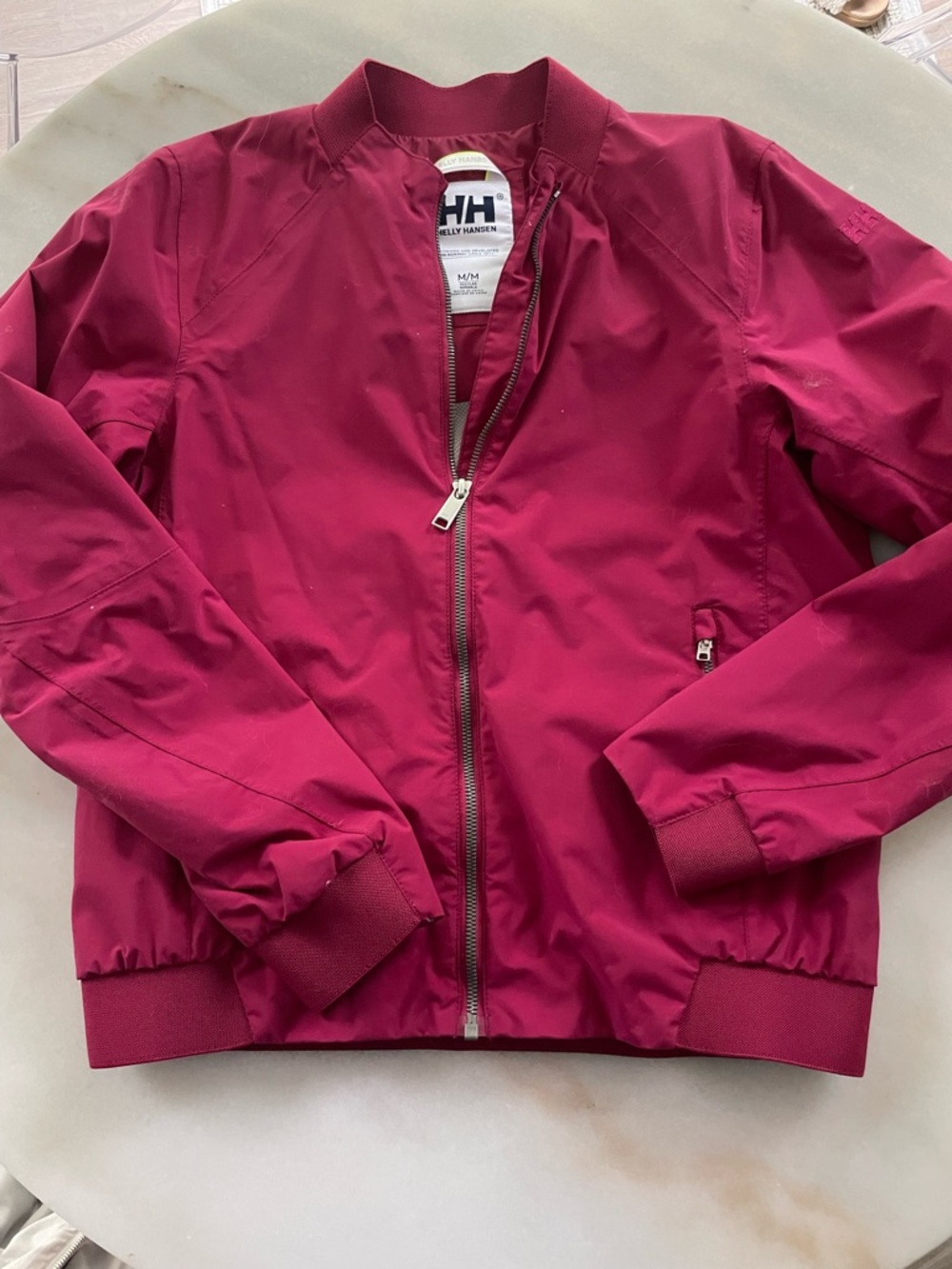 Helly Hansen womens Magenta Bomber Jacket size M